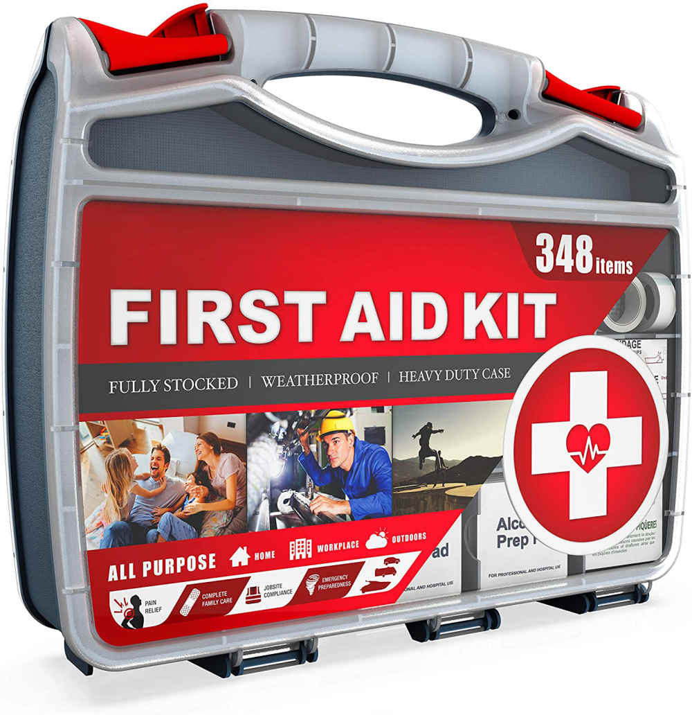 2-in-1Heavy-Duty-Dual-Dual-Sided First Aid Kit Muli ndi Zida 348 Zothandizira Choyamba