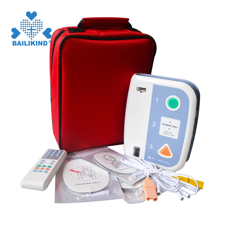 Momwe mungagwiritsire ntchito AED Trainer Automated External Defibrillator Kuphunzitsa Thandizo Loyamba Kwa Zida Zophunzitsira Zinenero Pasukulu za CPR