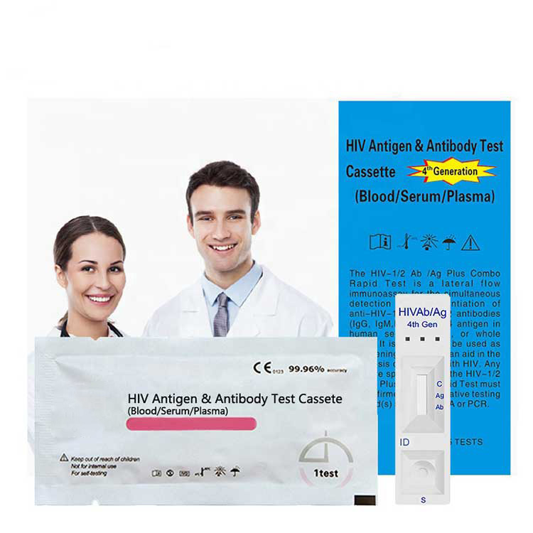 Zatsopano Zatsopano za 4 Hiv Test Kit 1/2 Ag Ab Rapid Test Cassette