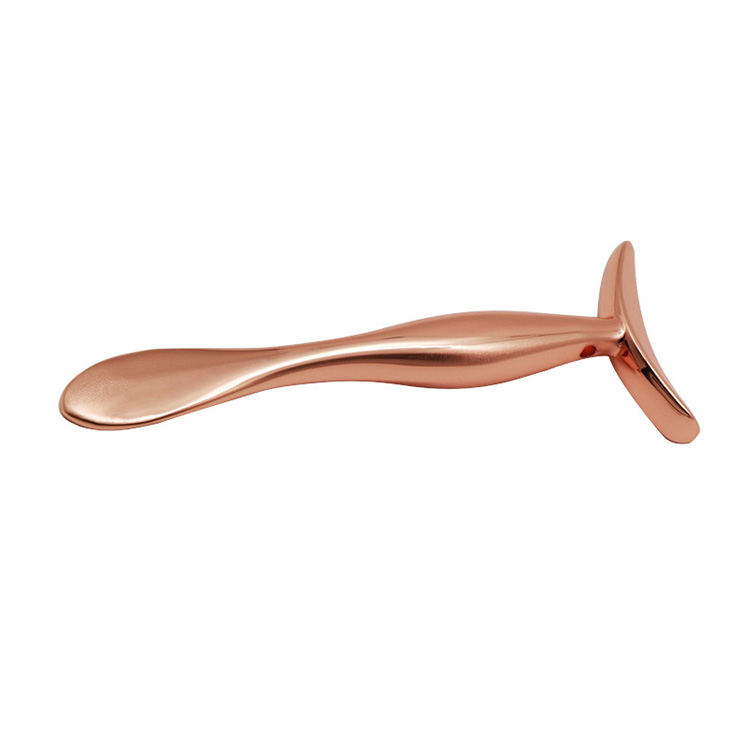 Ndodo ya Rose Gold Metal Facial Cosmetic Essentials Cream Massager Stick